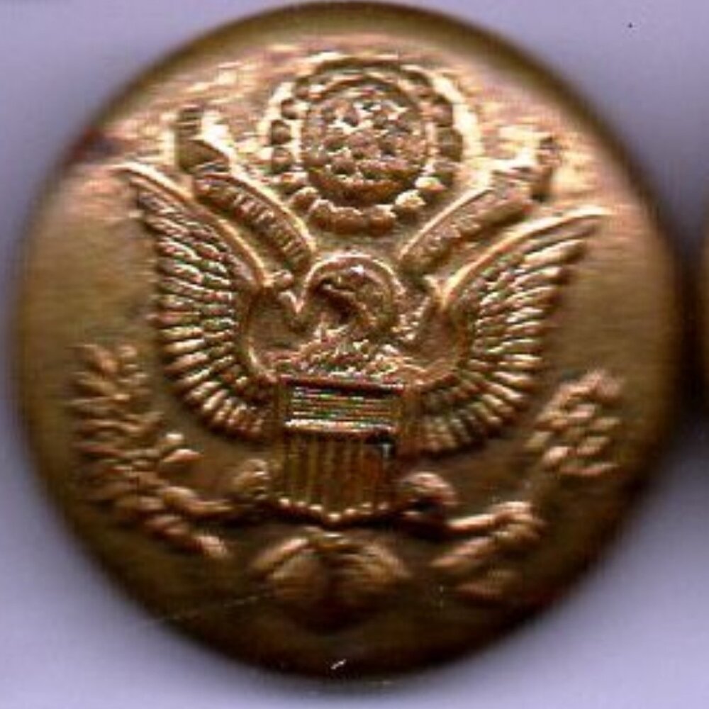 Set of Four Military Style Gold Tone Buttons